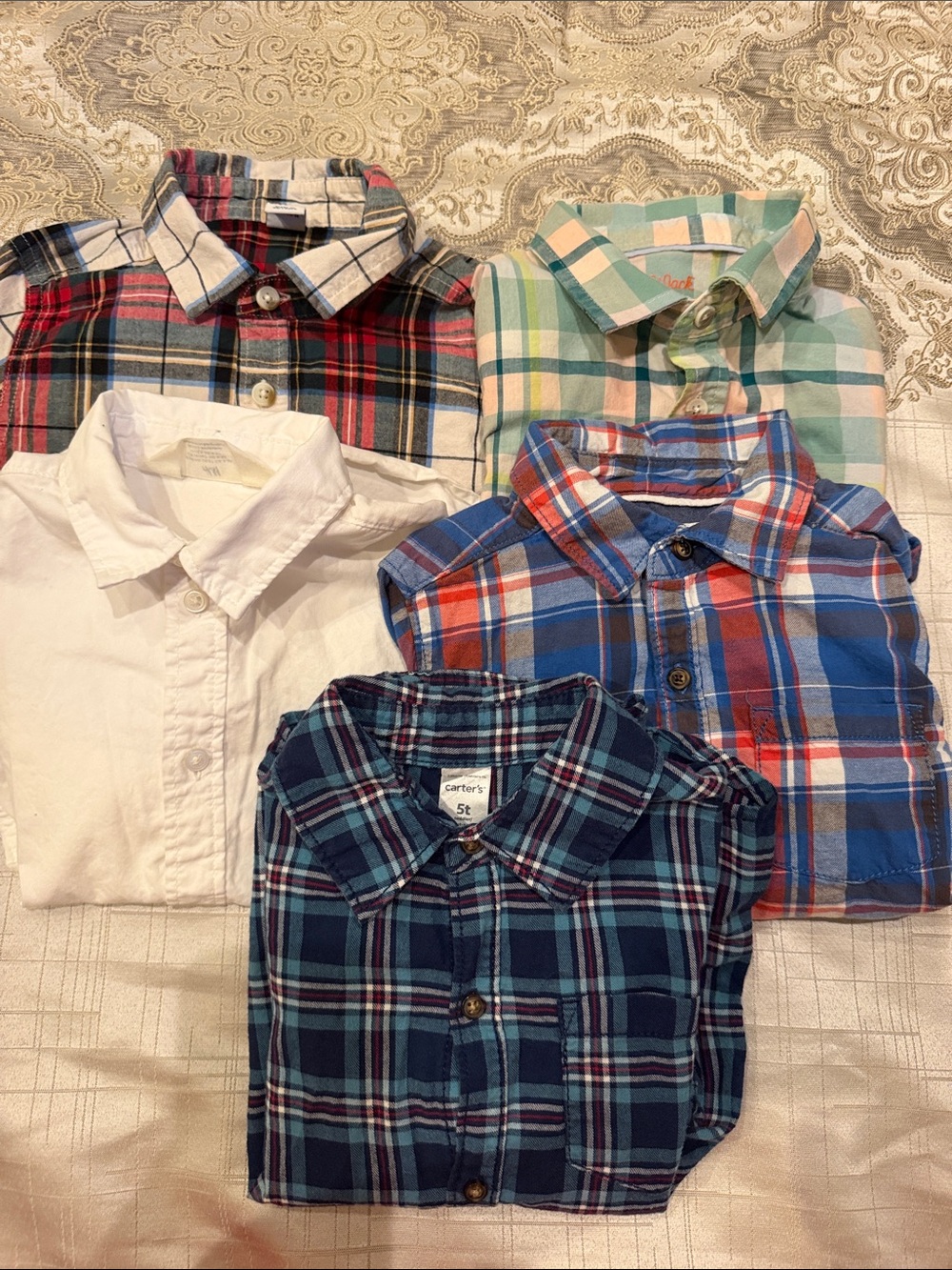 Boys Plaid Button-Up Shirts
